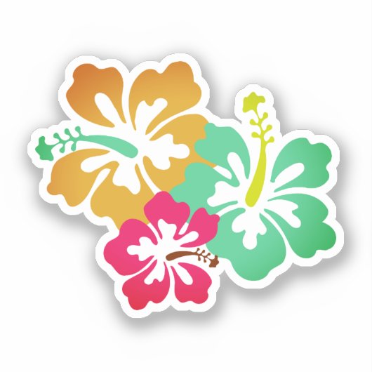 Hawaiian Print Sticker (Voorkant)