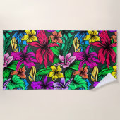 Hawaiian Print Strandlaken (Voorkant)
