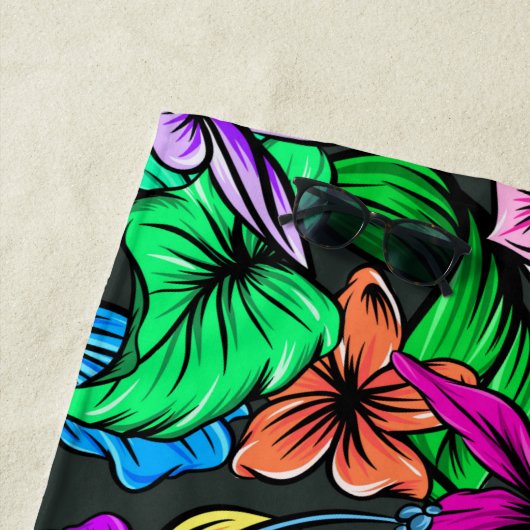 Hawaiian Print Strandlaken (In situ)