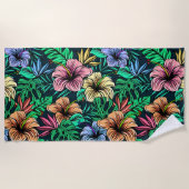 Hawaiian Print Strandlaken (Voorkant)
