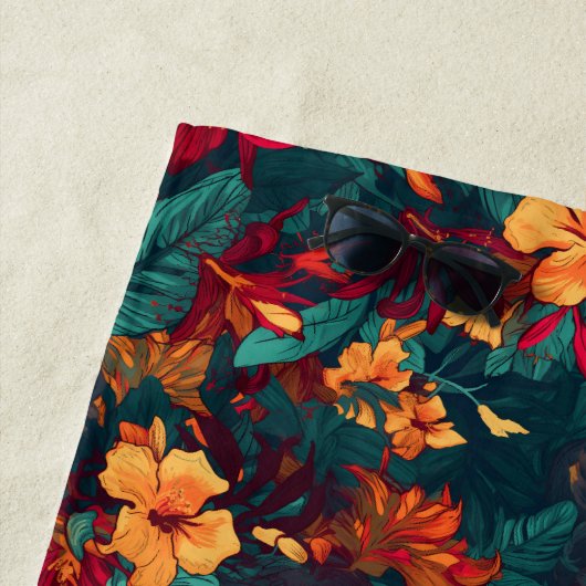 Hawaiian Print Strandlaken (In situ)