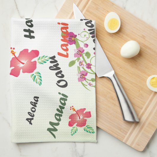 Hawaiian Print Theedoek (Quarter Fold)