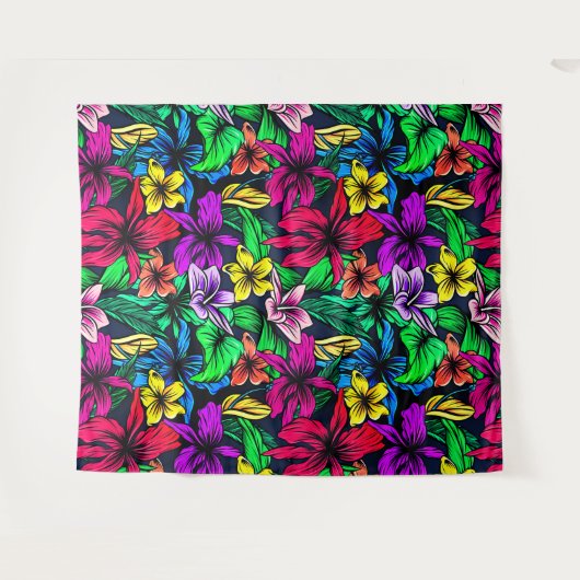 Hawaiian Print Wandkleed (Voorkant (horizontaal))