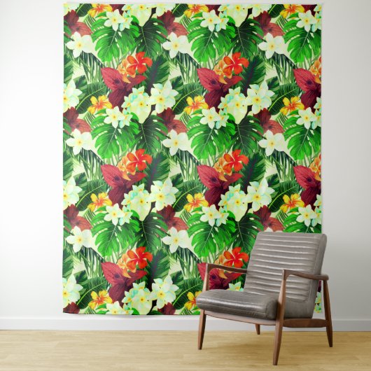 Hawaiian Print Wandkleed (In situ)