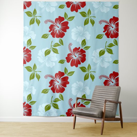 Hawaiian Print Wandkleed (In situ)