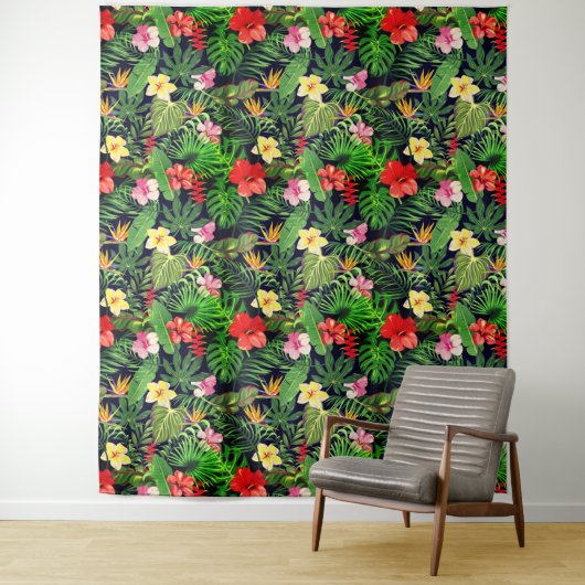 Hawaiian Print Wandkleed (In situ)