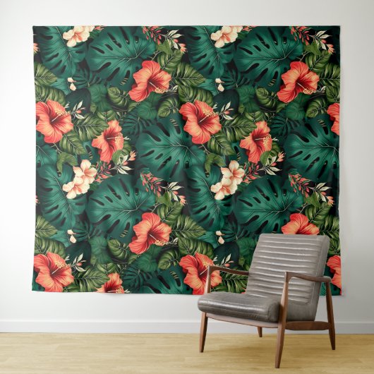 Hawaiian Print Wandkleed (In Situ (horizontaal))