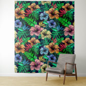 Hawaiian Print Wandkleed (In situ)