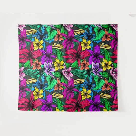 Hawaiian Print Wandkleed (Voorkant (horizontaal))