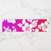 Hawaiian Print Waterfles Etiket (Enkel label)