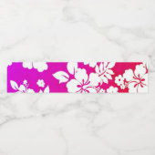 Hawaiian Print Waterfles Etiket (Enkel label)