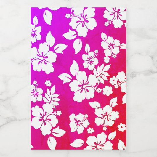 Hawaiian Print Wijn Etiket (Enkel label)