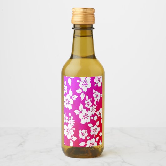 Hawaiian Print Wijn Etiket (Voorkant)