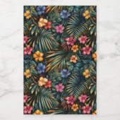 Hawaiian Print Wijn Etiket (Enkel label)