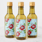 Hawaiian Print Wijn Etiket (Flessen)