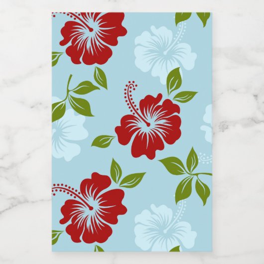 Hawaiian Print Wijn Etiket (Enkel label)