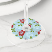 Hawaiian Print Wijnglaslabel (Dichtbij)