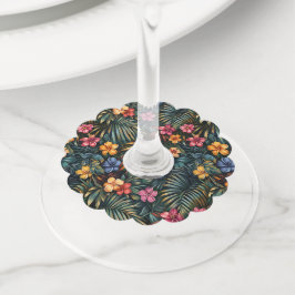 Hawaiian Print Wijnglaslabel