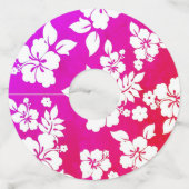 Hawaiian Print Wijnglaslabel (Voorkant)