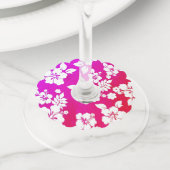 Hawaiian Print Wijnglaslabel (Dichtbij)