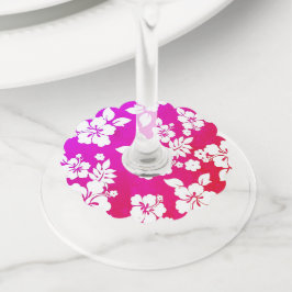 Hawaiian Print Wijnglaslabel