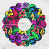 Hawaiian Print Wijnglaslabel (Voorkant)