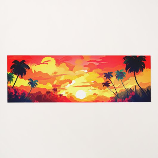 Hawaiian Print Yogamat (Achterkant (horizontaal))