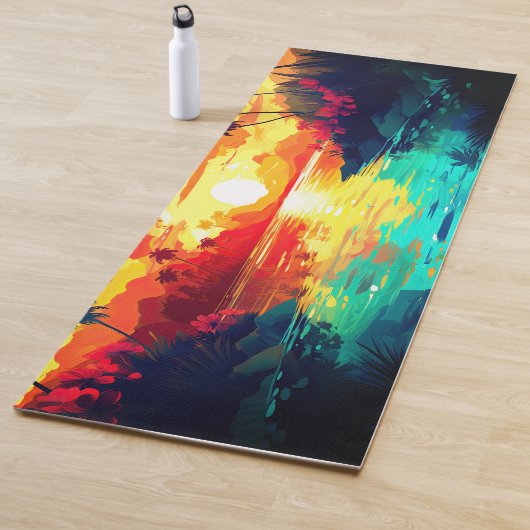 Hawaiian Print Yogamat (In situ)