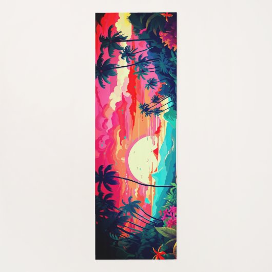 Hawaiian Print Yogamat (Achterkant)