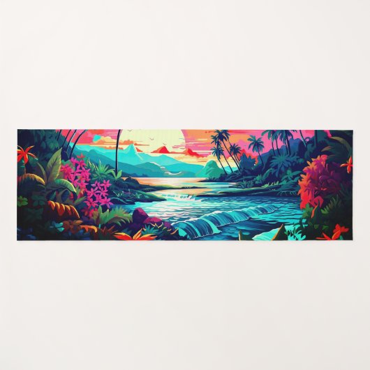 Hawaiian Print Yogamat (Voorkant (horizontaal))