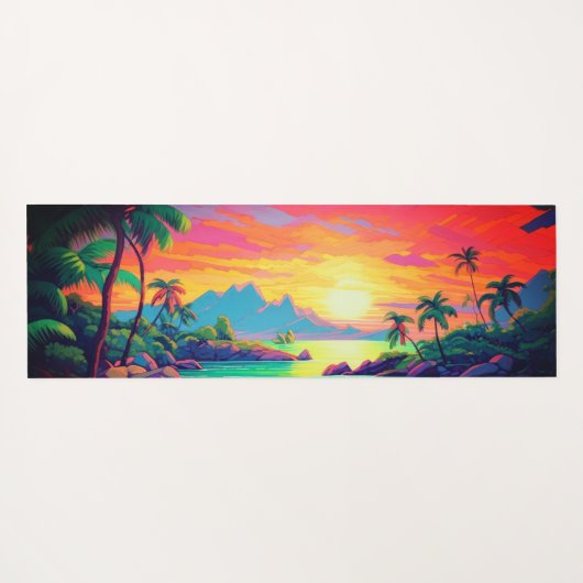 Hawaiian Print Yogamat (Achterkant (horizontaal))