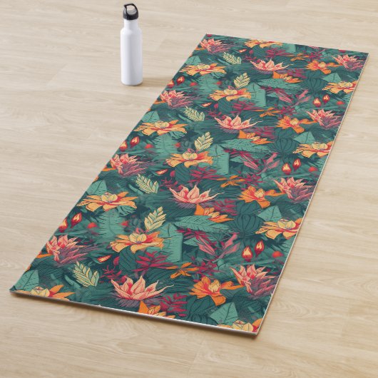 Hawaiian Print Yogamat (In situ)