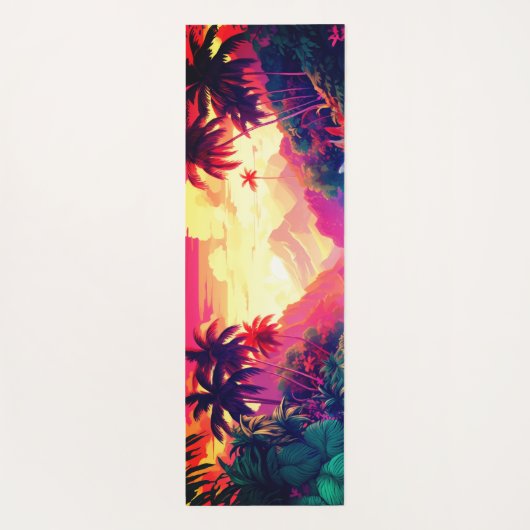 Hawaiian Print Yogamat (Achterkant)