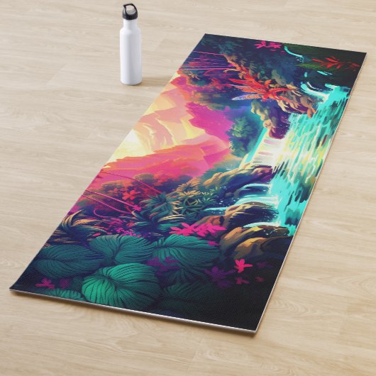 Hawaiian Print Yogamat (In situ)