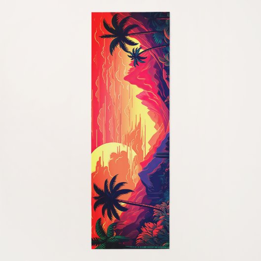 Hawaiian Print Yogamat (Achterkant)