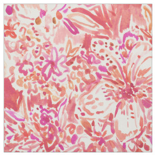 HAWAIIAN PUNCH Red Wild Hibiscus Floral Stof