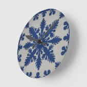 Hawaiian Quilt Blue Ronde Klok (Hoek)