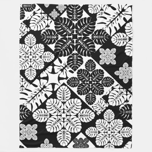 hawaiian quilt print fleece deken (Voorkant)