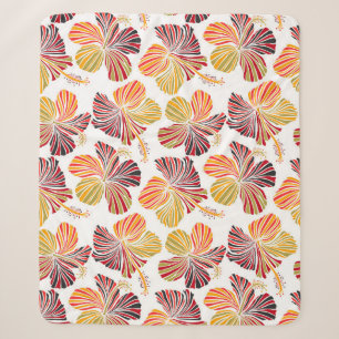 Hawaiian Radiance: Tropisch Plant Elegance. Sherpa Deken