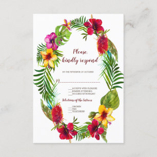 Hawaiian Radiant Tropical Floral Wreath RSVP
