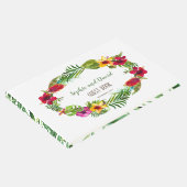 Hawaiian Radiant Tropical Floral Wreath Wedding Gastenboek (Hoek)