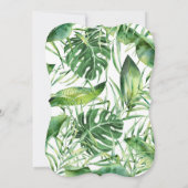 Hawaiian Radiant Tropical Floral Wreath Wedding Kaart (Achterkant)