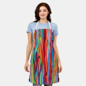 Hawaiian Rainbow Eucalyptus BBQ Kitchen Apron Schort (Gedragen)
