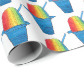 Hawaiian Rainbow Shave Ice Frozen Dessert Hawaii Cadeaupapier (Rol Hoek)