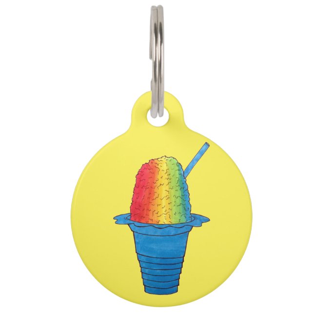 Hawaiian Rainbow Shave Ice Frozen Dessert Hawaii Huisdierpenning (Voorkant)