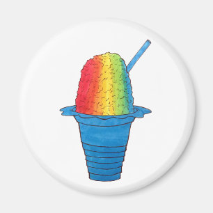 Hawaiian Rainbow Shave Ice Frozen Dessert Hawaii Magneet