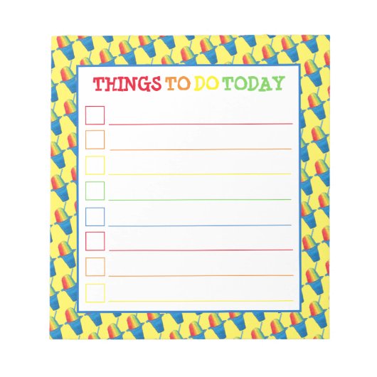 Hawaiian Rainbow Shave Ice Frozen Dessert Hawaii Notitieblok (Voorkant)