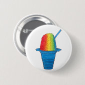 Hawaiian Rainbow Shave Ice Frozen Dessert Hawaii Ronde Button 5,7 Cm (Voorkant /achterkant)