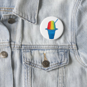Hawaiian Rainbow Shave Ice Frozen Dessert Hawaii Ronde Button 5,7 Cm