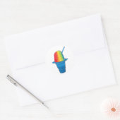 Hawaiian Rainbow Shave Ice Frozen Dessert Hawaii Ronde Sticker (Envelop)